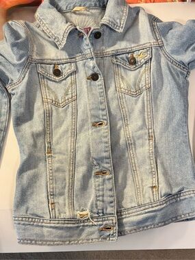 Hollister Light Blue Denim Jacket with Contrast Stitching